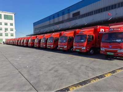 開門紅！福田智藍(lán)新能源170臺物流車交付京東物流，助力北京綠色物流升級